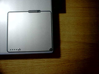 PowerBookG4のバッテリ部分